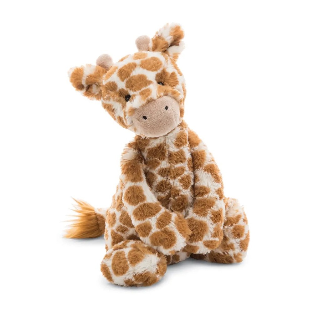Jellycat Bashful Giraffe Plush Stuffed Animal Tan Cream Spotted Medium 12"